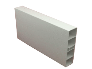 Lame ajourée PVC CLEA blanc, 2.8 x 12 x 150 cm