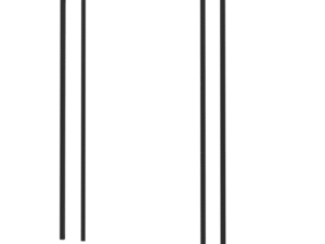 Profilé de finition pivotant noir, l.80 x H.190 cm, Easy